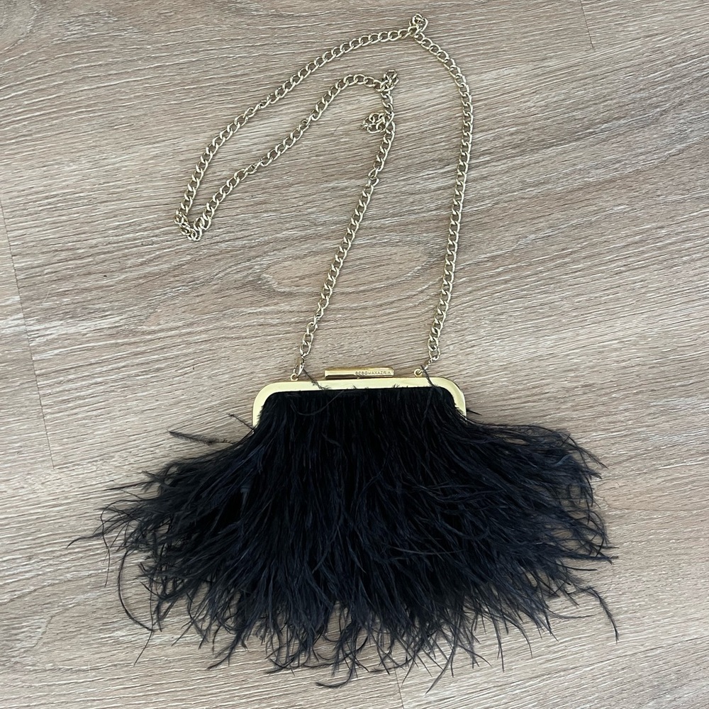 BCBGMaxAzria Black and Gold Luxe Wristlet
